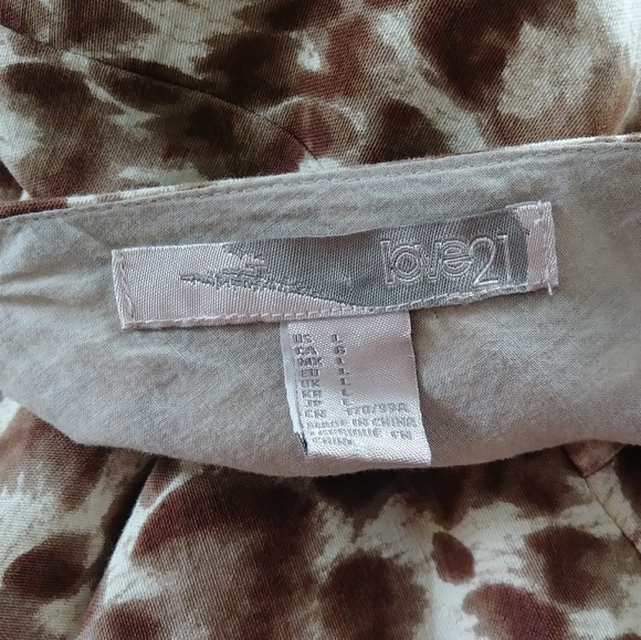 Love 21 Animal Print Peplum Dress Size Large. - Picture 7 of 8